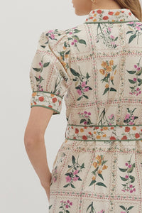 Tea Party Floral Midi Dress
