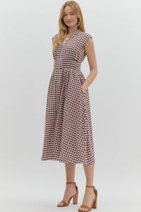 Gingham Zipper Dress