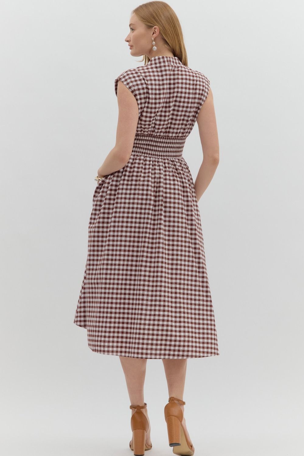 Gingham Zipper Dress