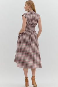 Gingham Zipper Dress