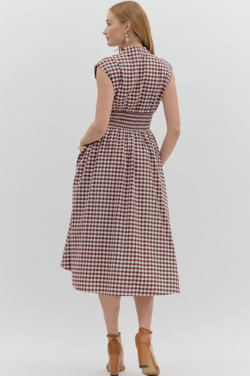 Gingham Zipper Dress