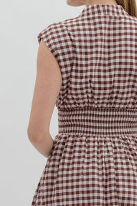 Gingham Zipper Dress