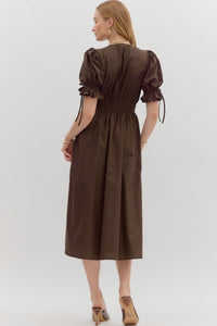 Everly Chocolate Eyelet Dress