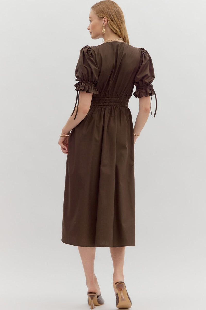 Everly Chocolate Eyelet Dress