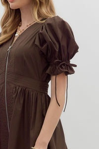 Everly Chocolate Eyelet Dress
