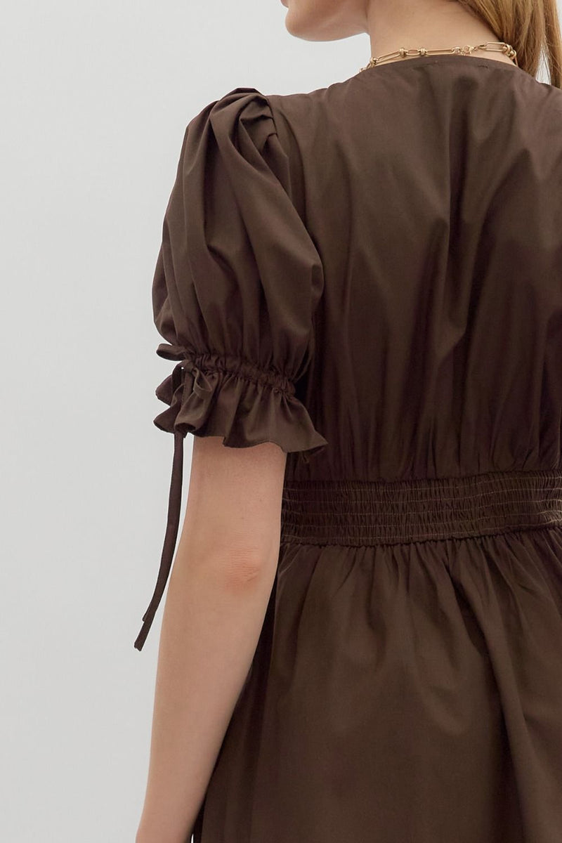 Everly Chocolate Eyelet Dress