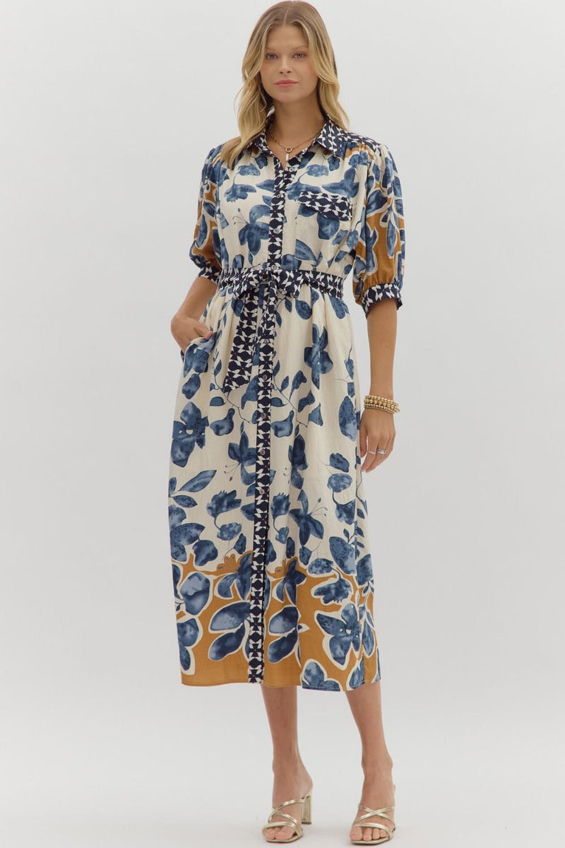 Amelia Floral Midi Dress