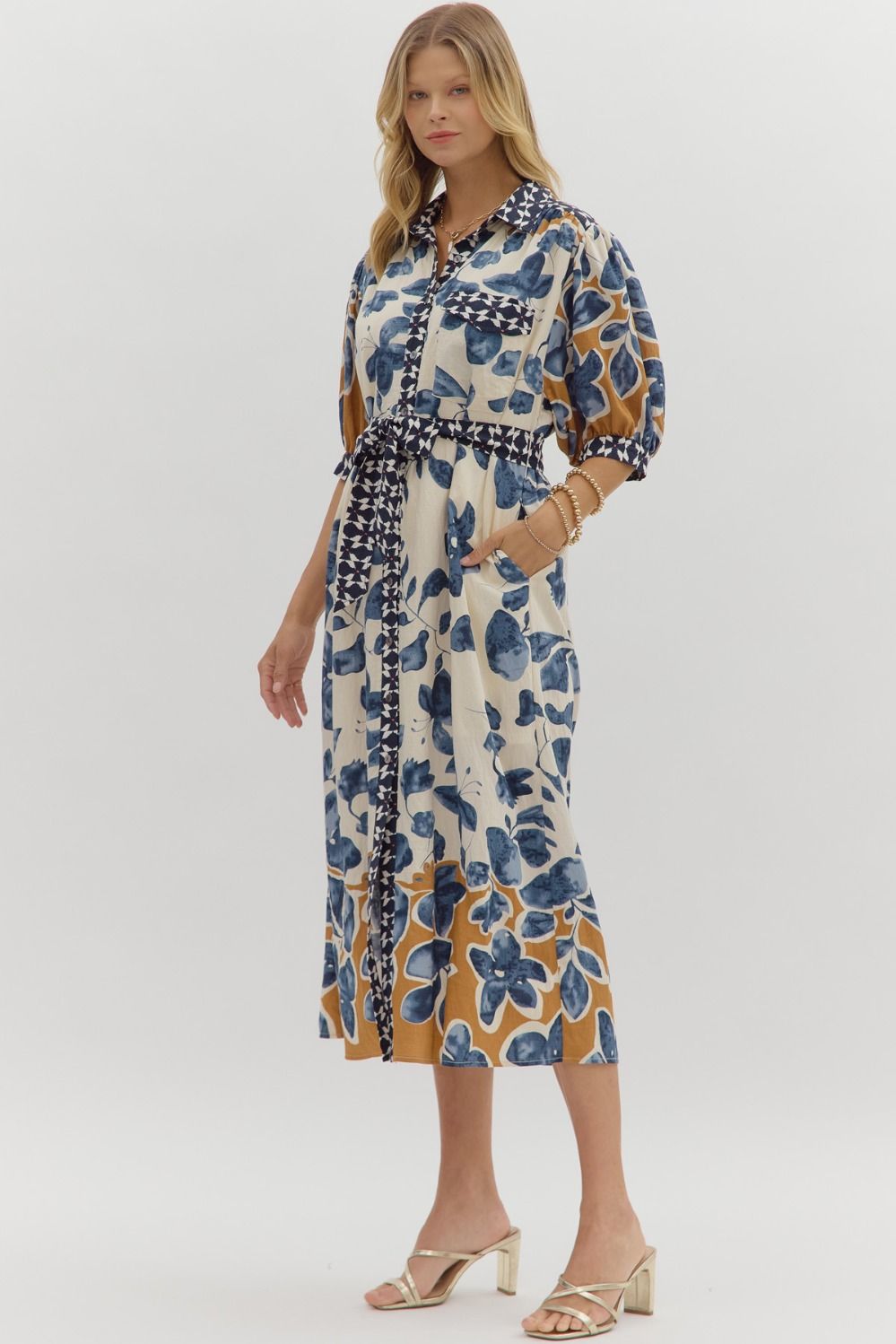 Amelia Floral Midi Dress