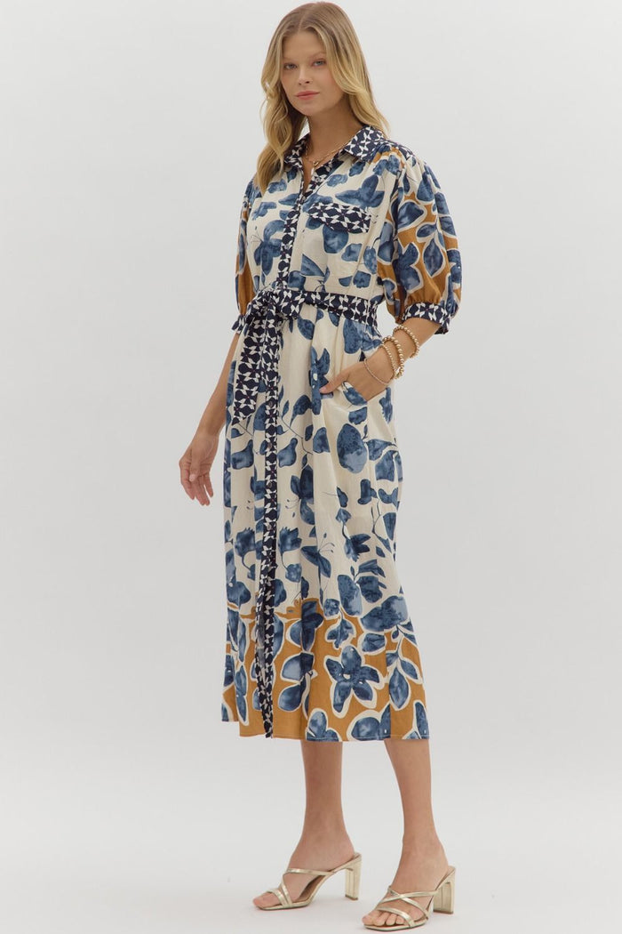 Amelia Floral Midi Dress