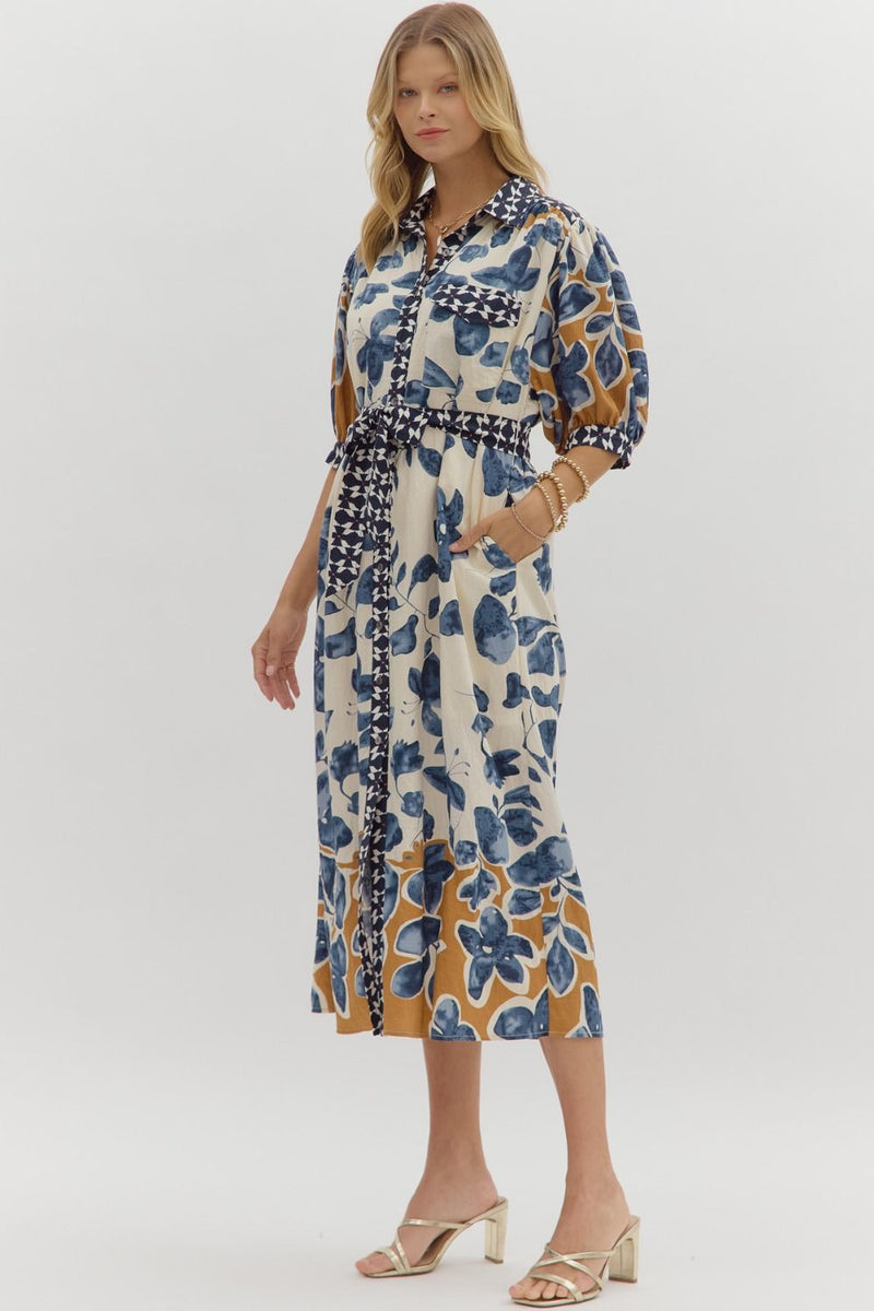 Amelia Floral Midi Dress