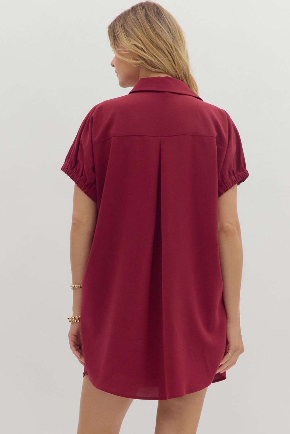 Dolman Collared Dress (maroon)