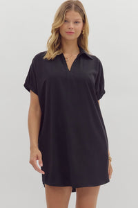 Dolman Collared Dress (black)