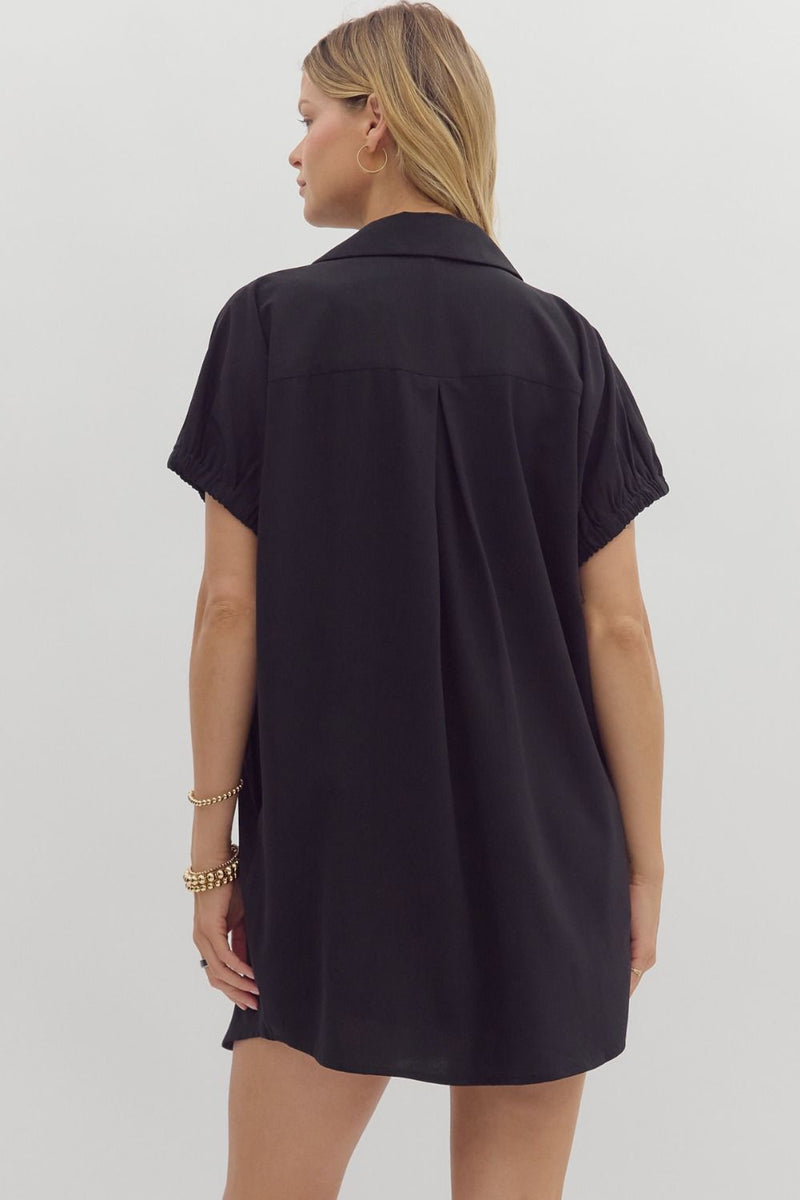Dolman Collared Dress (black)