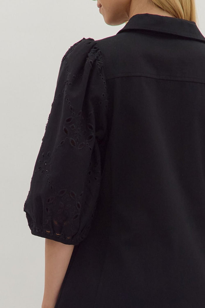 Black Jacquard Dress