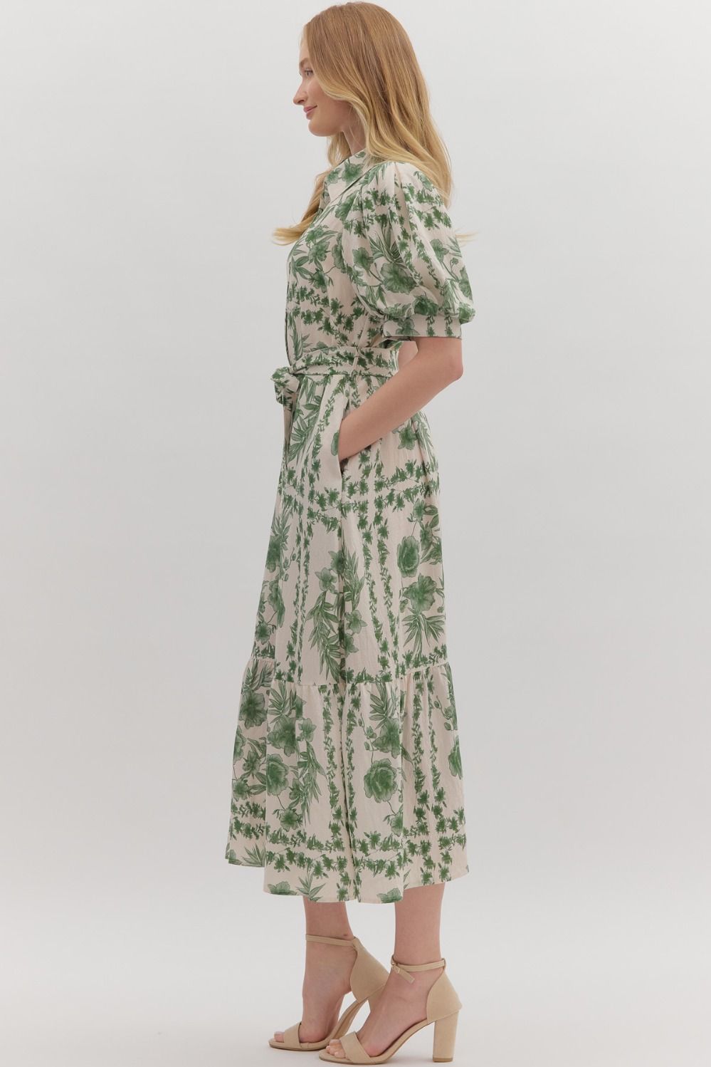 Basil Print Dress - GEORGE-MARY'S