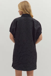Black Jacquard Dress