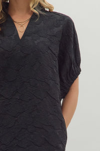 Black Jacquard Dress