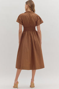 Sundays Smocked Dress (coffee)