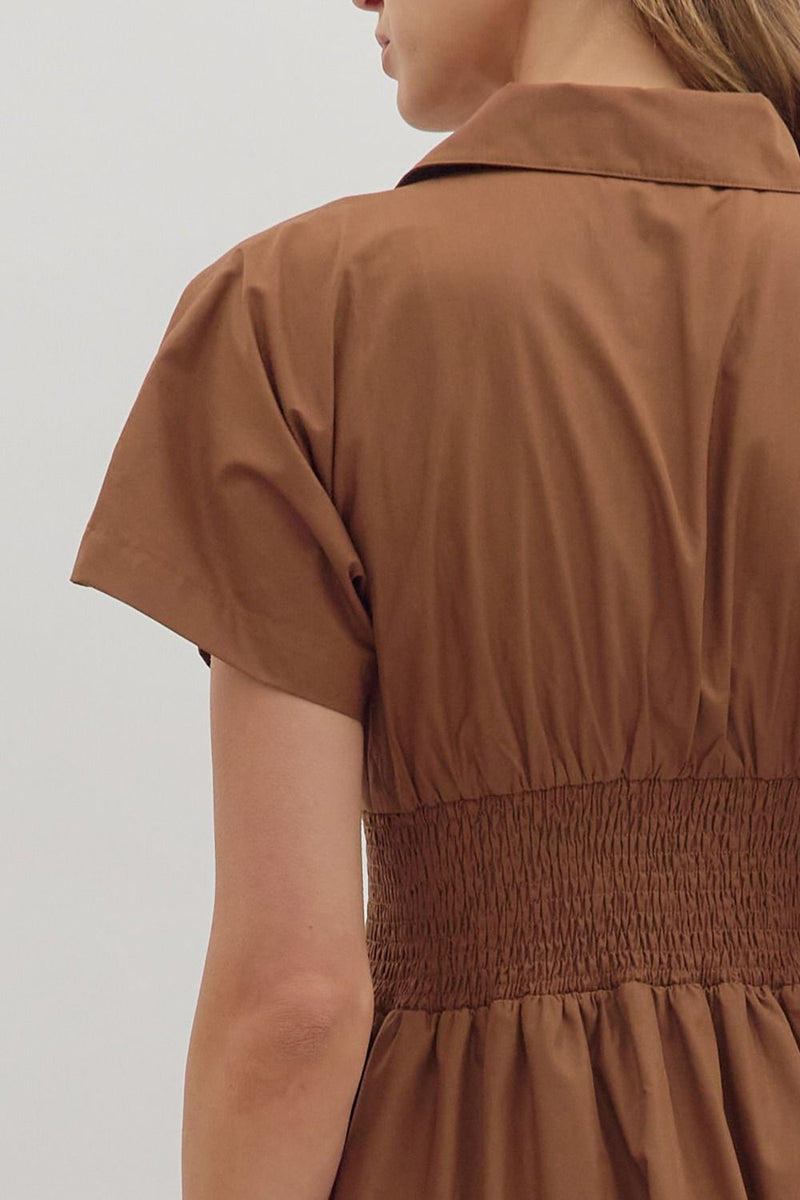 Sundays Smocked Dress (coffee)