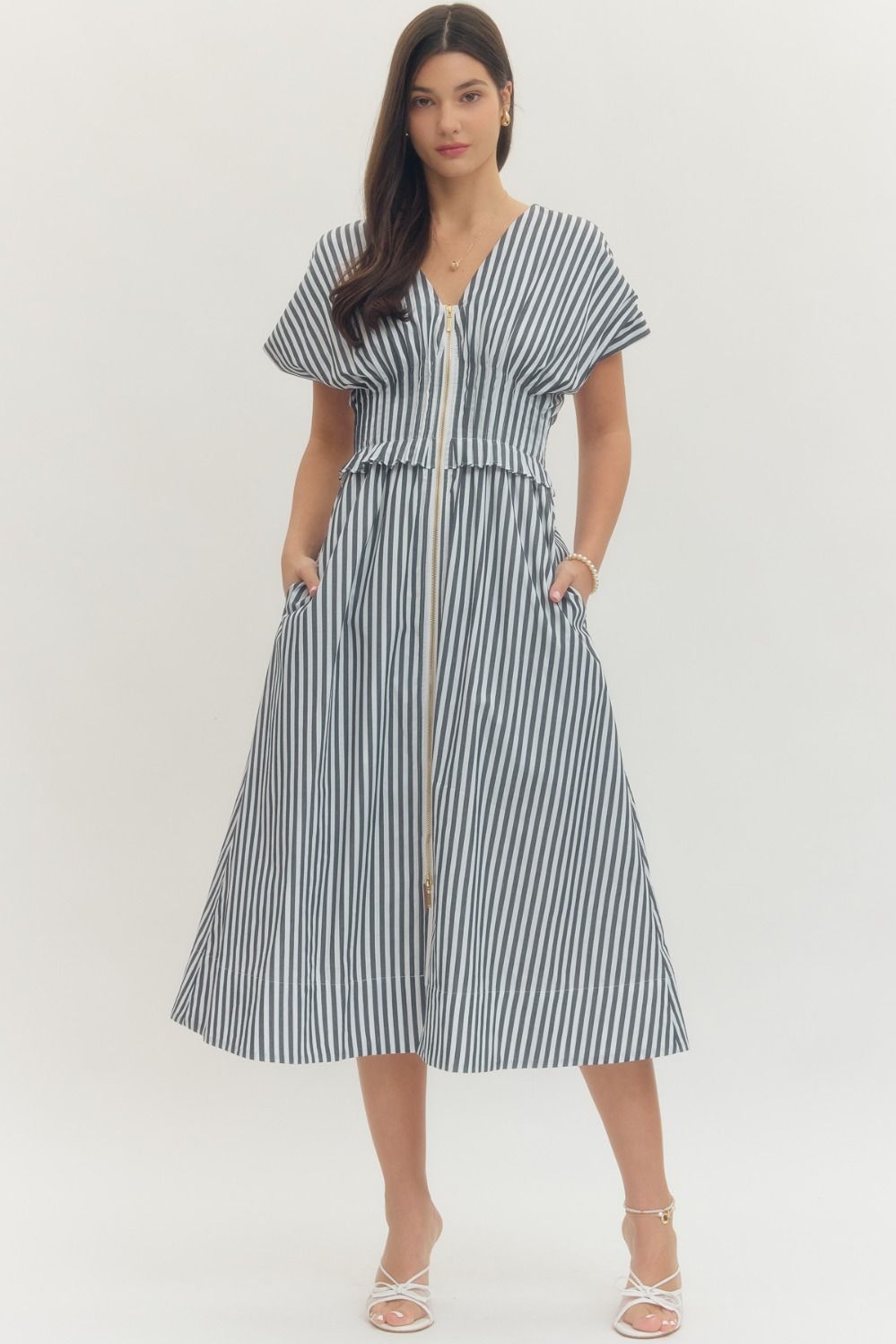 The Romy Dress (navy) - GEORGE-MARY'S