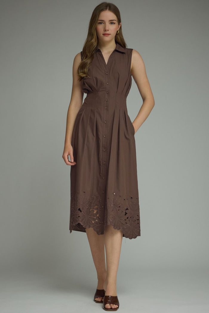 Rowan Midi Dress (brown) - GEORGE-MARY'S