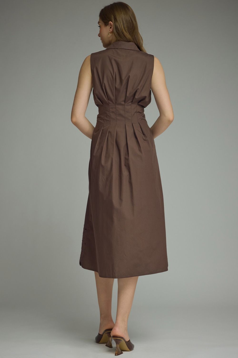 Rowan Midi Dress (brown)