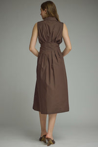 Rowan Midi Dress (brown)