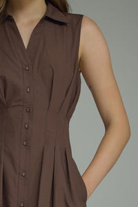 Rowan Midi Dress (brown)