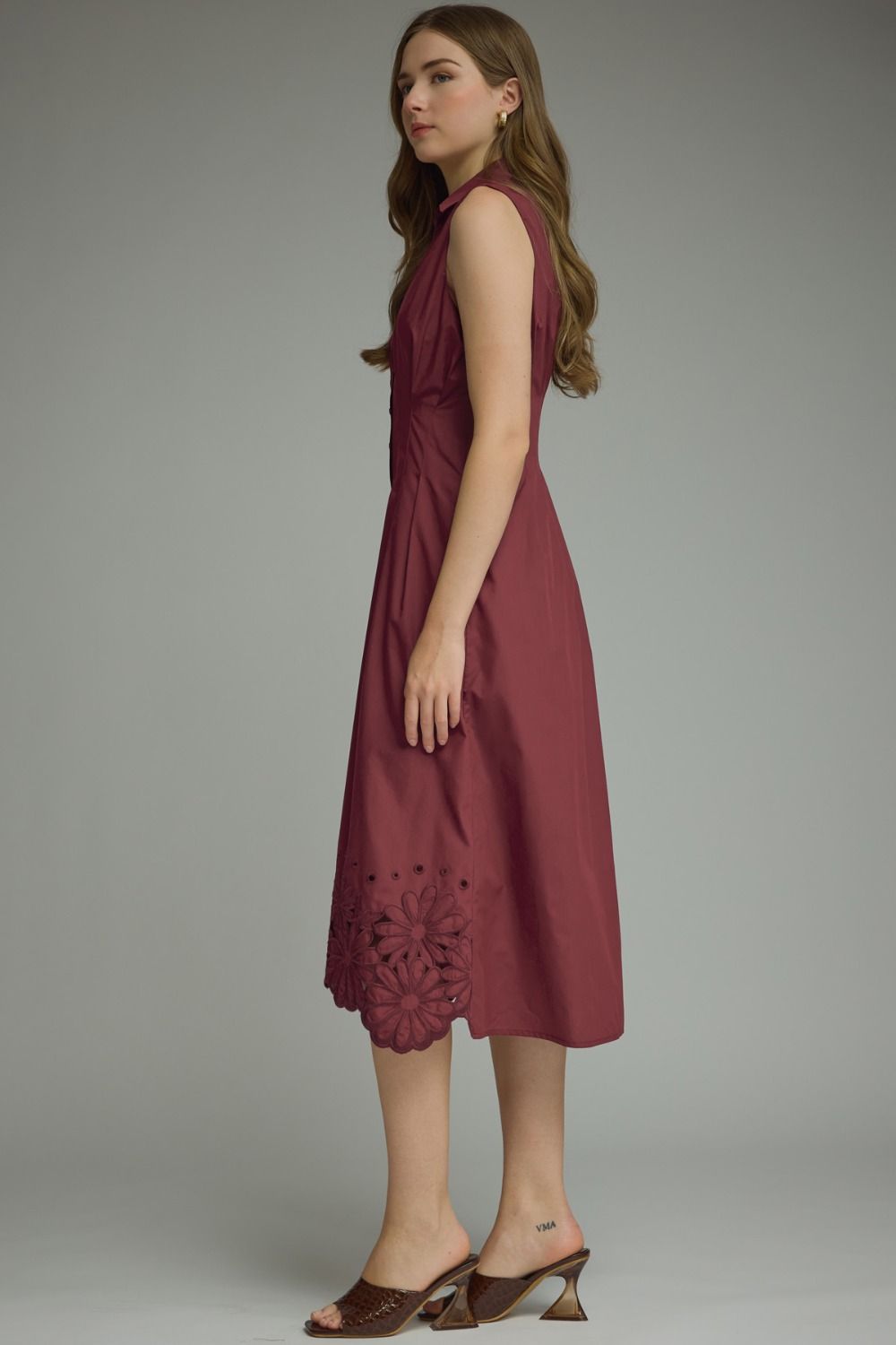 Rowan Midi Dress (wine)