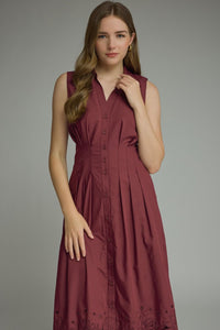 Rowan Midi Dress (wine)