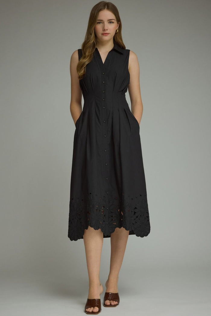 Rowan Midi Dress (black) - GEORGE-MARY'S