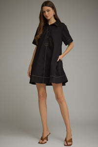 Dex Contrast Stitch Dress