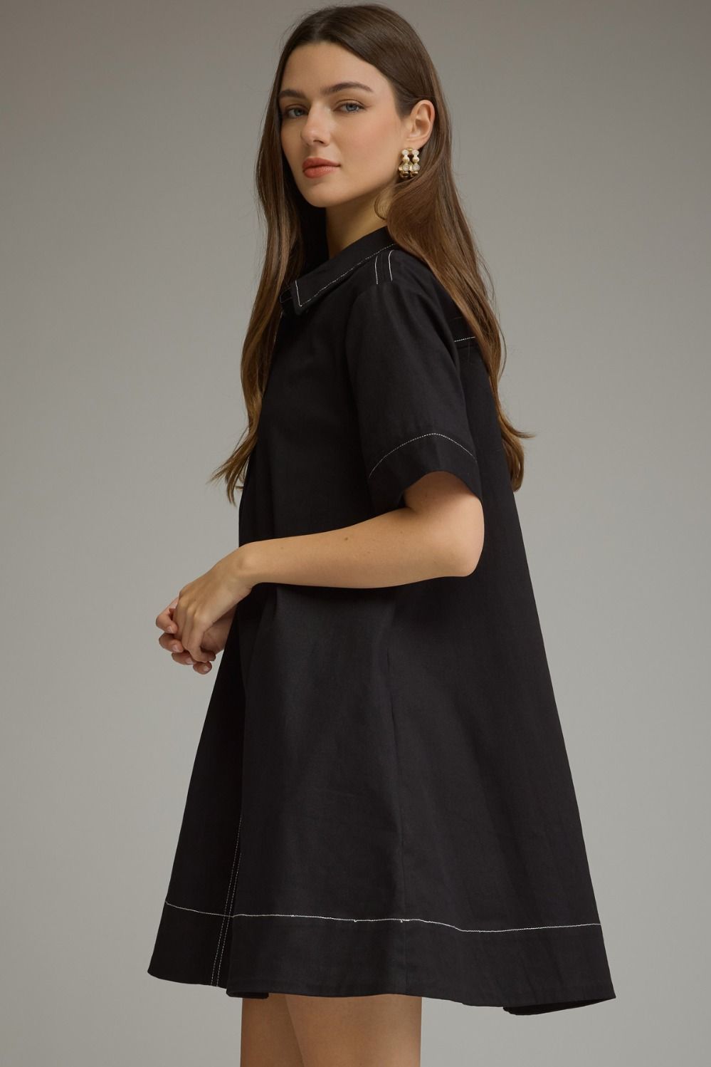 Dex Contrast Stitch Dress