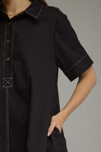 Dex Contrast Stitch Dress