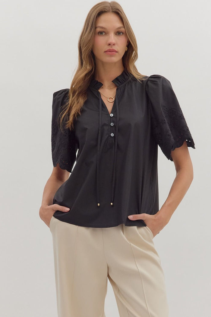 PREORDER Adaleine Blouse (black)