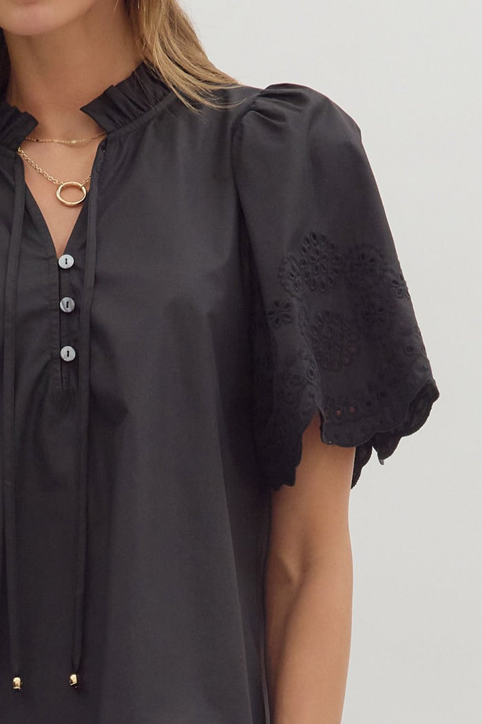 PREORDER Adaleine Blouse (black)