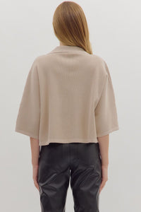 The Townes Collared Top (stone)