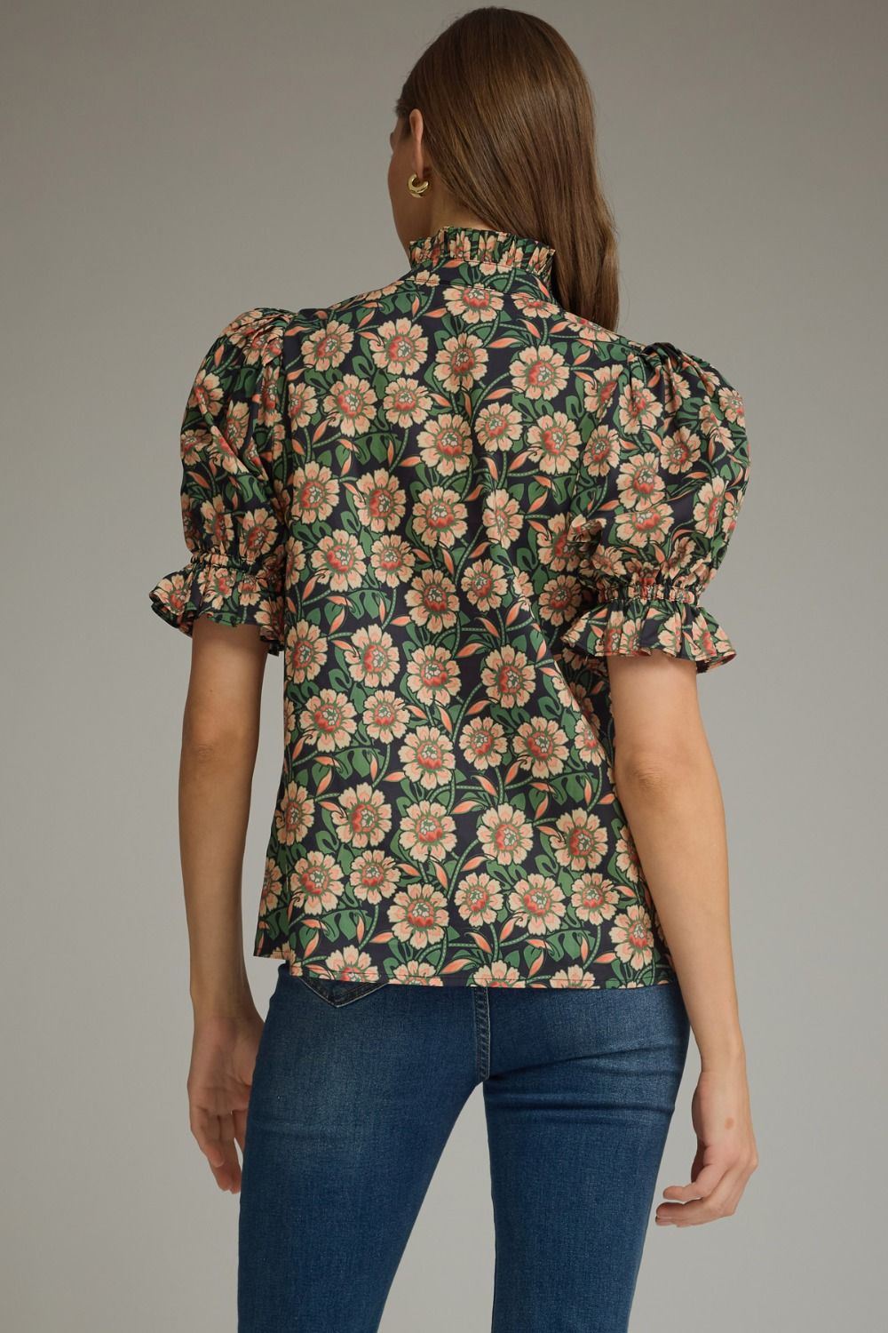 Mila Green Floral Blouse