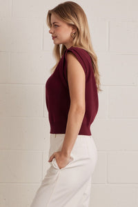 Maroon Sweater Top