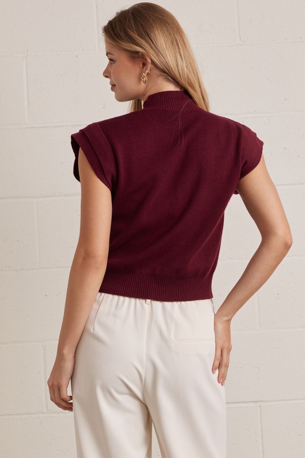 Maroon Sweater Top