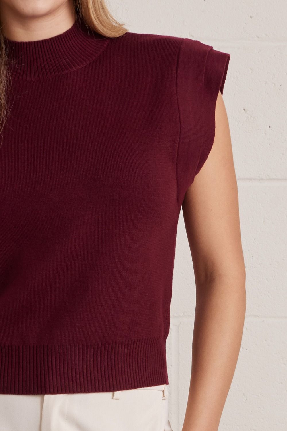 Maroon Sweater Top