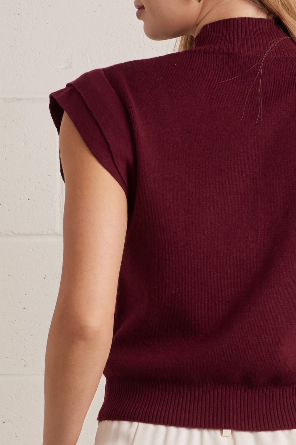 Maroon Sweater Top