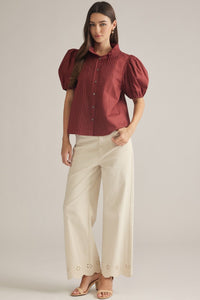 PREORDER Margaret Blouse (bordeaux)
