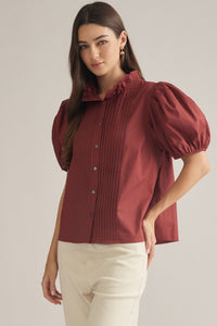 PREORDER Margaret Blouse (bordeaux)
