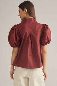 PREORDER Margaret Blouse (bordeaux)