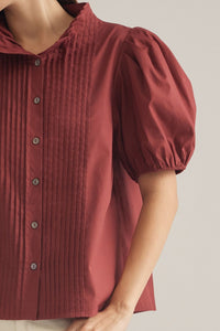 PREORDER Margaret Blouse (bordeaux)