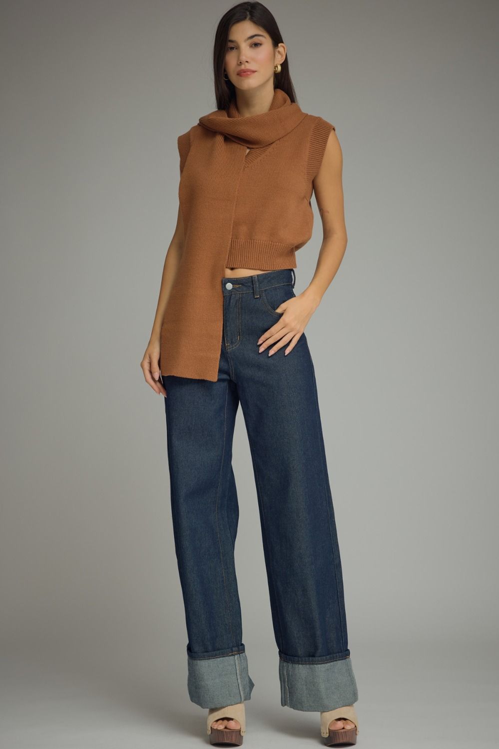 Foley Sweater Top (camel)