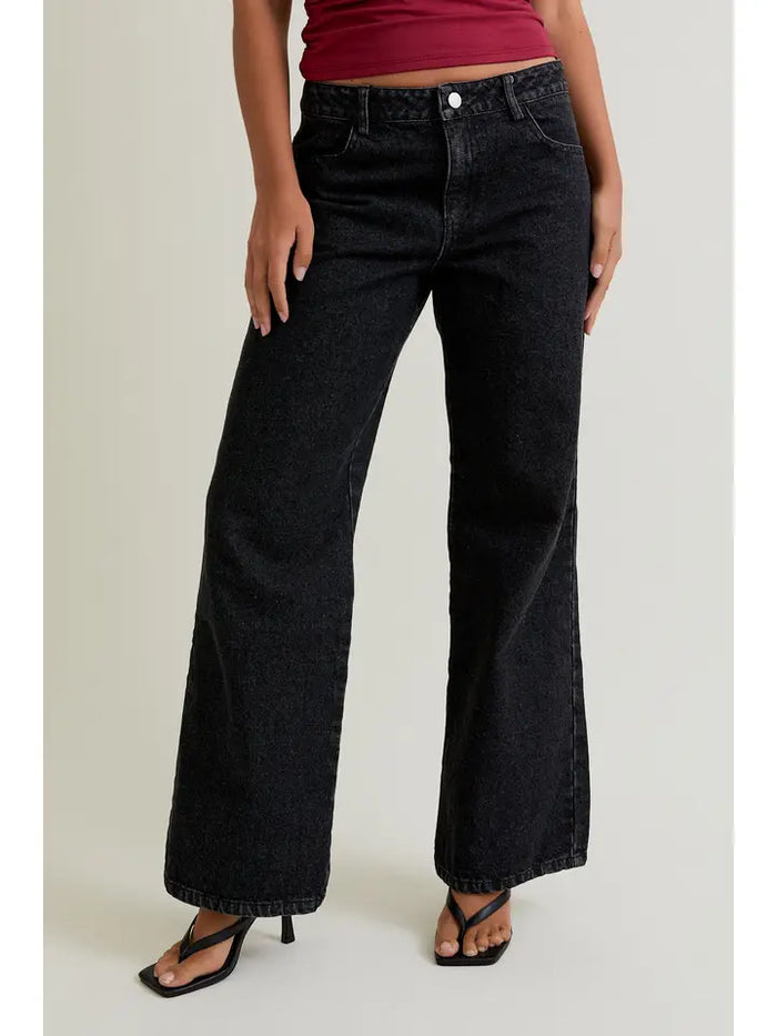 Late Nights Black Denim Pants