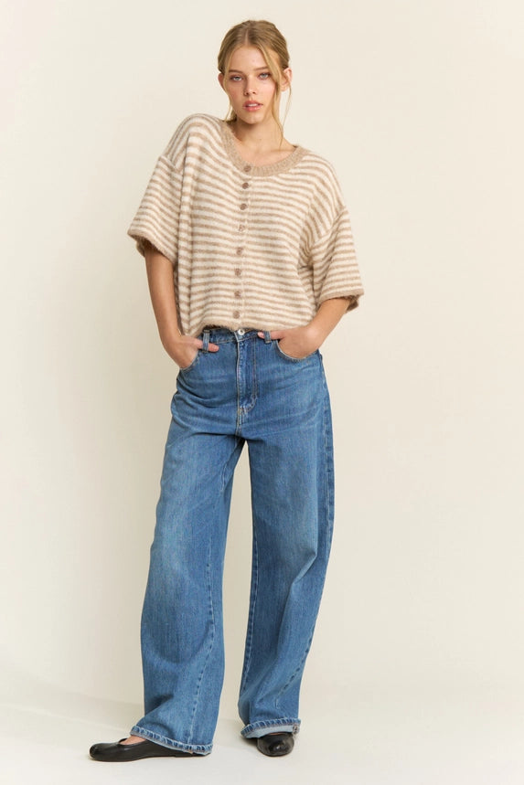 The Penny Cardigan (khaki/ivory)