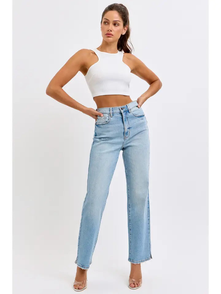 Super High Rise Dad Jean (light)